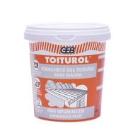 Pâte bitumeuse TOITUROL pour réparation des toitures, pot de 900 g