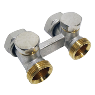 Vanne double corps droit bitude pour raccordement au sol - écrou 3/4