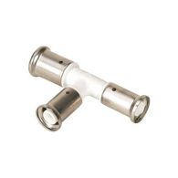 Té multicouche PVDF blanc inégal à sertir Ø26x3,0 - Ø26x3,0 - Ø16x2,0 - HENCO