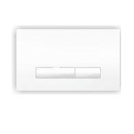 Plaque de commande Glam double débit blanche en ABS - Regiplast