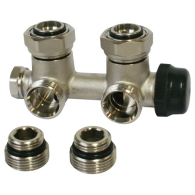 Distributeur thermostatisable bitube pour raccordement mural - 3/4 EK - Somatherm