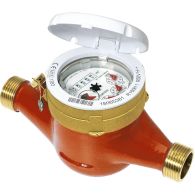 Compteur 1ère prise eau chaude à jets multiples - Écartement 260 mm - calibre 30 - Mâle 1