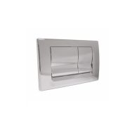 Plaque de commande 3/6L 172 mécanique Double chasse - chromée - Regiplast