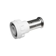 Raccord multicouche PVDF blanc à sertir à raccordement Eurocône Ø20x2,0 - 3/4EK - Henco