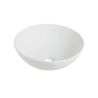 Vasque céramique à poser circulaire SICILIA - Blanc - Ø400 x H150 mm - Bathco