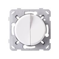 Interrupteur double va et vient blanc EPURE NF - Ohmtec - IICSEN
