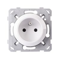 Prise 2P+T 16A blanc EPURE NF - Ohmtec - IICSEN