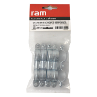 Sachet de 5 colliers métalliques acier double Ø24 - RAM