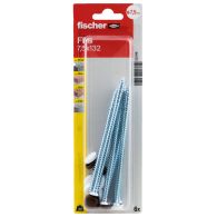 Blister de 6 vis pour menuiseries FFS 7,5 x 132 mm + capuchons blanc et brun foncé - Fischer