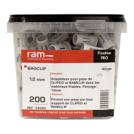 200 BAGCLIP adaptateur pose CLIPEO et RAMCLIP dans plaques de plâtre - RAM
