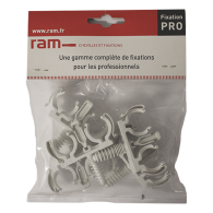 5 CLIPEO double blanc pour tube multicouche nu Ø20 - RAM