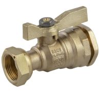 Robinet droit avant et après compteur laiton - PE25 - Ecrou prisonnier 3/4