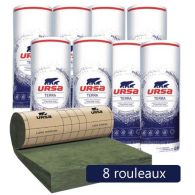 8 rouleaux laine de verre URSA MRK 35 TERRA revêtu kraft - Ep. 240mm - 25,92m² - R 6.85