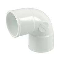 Coude PVC blanc NICOLL Femelle Femelle 87°30 - Ø32