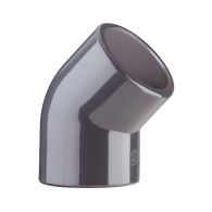 COUDE PVC PRESSION NF 45° FF à coller - Ø63 - PLASSON