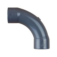 COUDE GRAND RAYON PVC PRESSION  90° FF à coller - Ø25 - PLASSON
