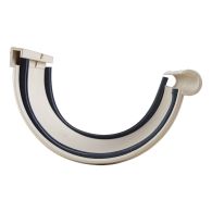 Jonction longue à joints montés PVC 25 demi-ronde - Sable - First Plast