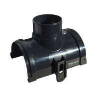 Naissance centrale Bi-system PVC 25 demi-ronde - Anthracite - First Plast