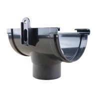 Naissance centrale Bi-system PVC 25 demi-ronde - Anthracite - First Plast