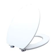 Abattant wc bois déco DIPLOMAT BLANC - Frein de chute - WIRQUIN