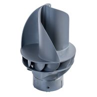 Aspirateur Eolien en ABS/acier Inox - Gris - Base Cylindrique -S. Ø110-125 mm - First Plast