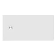 Receveur de douche extra plat en Stonex® Terran-N + Grille Twist - 1200x800mm - Blanc