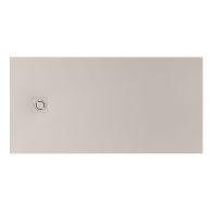 Receveur de douche extra plat en Stonex® Terran-N + Grille Twist - 1600x800mm - Beige
