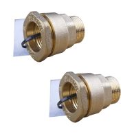 Lot de 2 Manchons laiton droit PEHD Ø25 Mâle 3/4