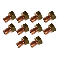 Lot de 10 douilles droites 2 pièces 359 GCL Femelle 3/4