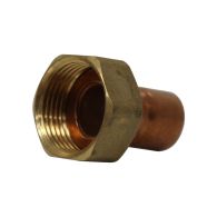 Raccord droit 2 pièces écrou prisonnier à joint plat - Femelle 3/4