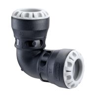 Coude 90° encliquetable Ø50 tube PEHD - Série 1 - Plasson