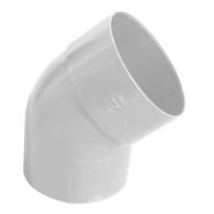 Coude PVC 45° mâle femelle pour tube Ø80 épaisseur 3.2 mm - gris - First Plast