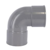 Coude PVC 87°30 femelle femelle pour tube Ø80 épaisseur 3.2 mm - gris - First Plast