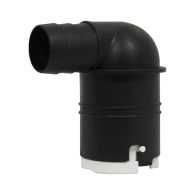 Coude anglais noir avec clapet anti-retour pour Sanibroyeur Top Silence et Silence SFA