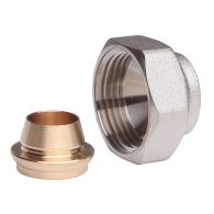 Raccord à visser pour corps de vanne - femelle 3/4'' - cuivre 18 - Danfoss 013G4128