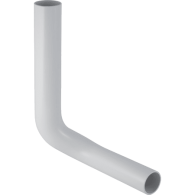 Coude de chasse 90° Geberit, 28 x 21 cm, contre-coudé à droite Ø50mm, déport 4cm, Blanc alpin