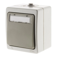 Poussoir bascule étanche NF (+étiquette)