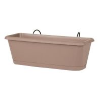 Jardinière CHORUS Taupe, 30 x 12 x 11,4 cm,  2,6 L + Support invisible - EDA