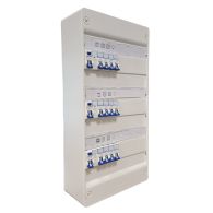 Tableau électrique TOP CHANTIER monté, câblé - 3 rangées - pour logement T3 ou T4 - Eur'Ohm