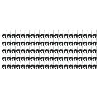 Boîte de 100 attaches pontets multi-diamètres de Ø12 à Ø16 pour tubes IRL et câbles - Noir - Eur'Ohm
