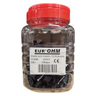 Boîte de 100 attaches pontets multi-diamètres de Ø12 à Ø16 pour tubes IRL et câbles - Noir - Eur'Ohm
