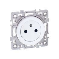 Prise 2P+T 16A affleurante NF avec griffes - SQUARE blanc - Eur'Ohm
