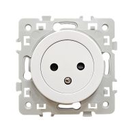 Prise 2P+T 16A affleurante NF avec griffes - SQUARE blanc - Eur'Ohm