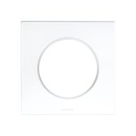 Plaque de finition 1 poste - SQUARE Blanc brillant nacré - Eur'Ohm