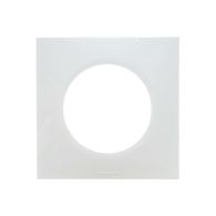Plaque de finition 1 poste - SQUARE Blanc brillant nacré - Eur'Ohm