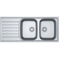 Évier Spark SKX 621 inox-dekor - 1160 x 500 x 160 mm - sous-meuble 80 cm - vidage automatique - Franke