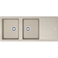 Évier Titan tectonite TTD 621 - beige - 1160 x 500 x 190 mm - sous-meuble 80 cm - vidage manuel - Franke