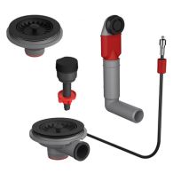 Vidage automatique noir mat pour éviers 1 cuve et demie ou deux cuves Antea (AZG), Basis (BFG), Maris (MRG 651 uniquement) et Mythos (MTG)