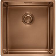 Cuve Mythos Masterpièce BXM 110-40 cuivre 440 x 450 x 200 mm - sous-meuble 50 cm - Vidage automatique - Franke