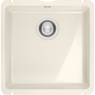 Évier de cuisine Kubus Fraceram KXK 110-41 vanilla - 445 x 454 mm - sous-meuble 50 cm - vidage manuel - Franke